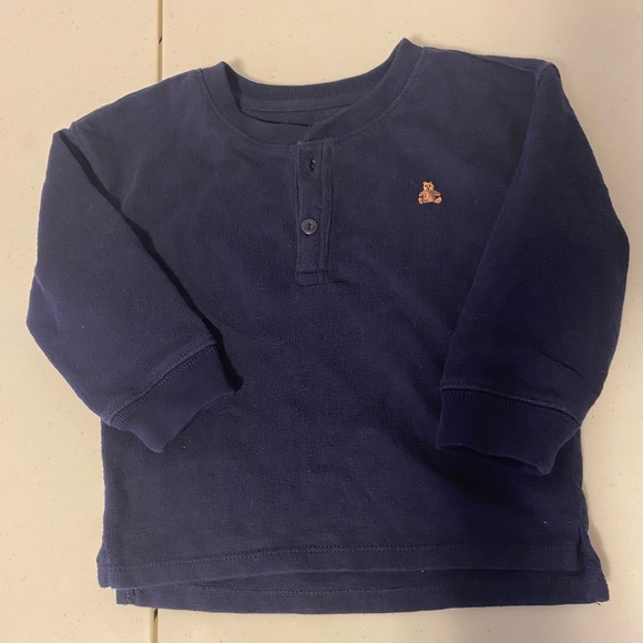 Other - Baby Gap navy blue waffle knit shirt